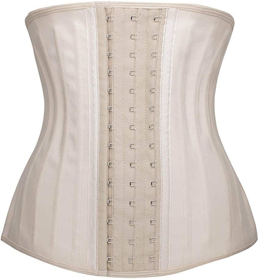 SHAPERX Women's Sports Latex Waist Trainer Corsets Cincher Weight Loss Hourglass Shaper Girdle - Beige - XXXL