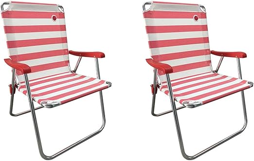red folding lawn chairs