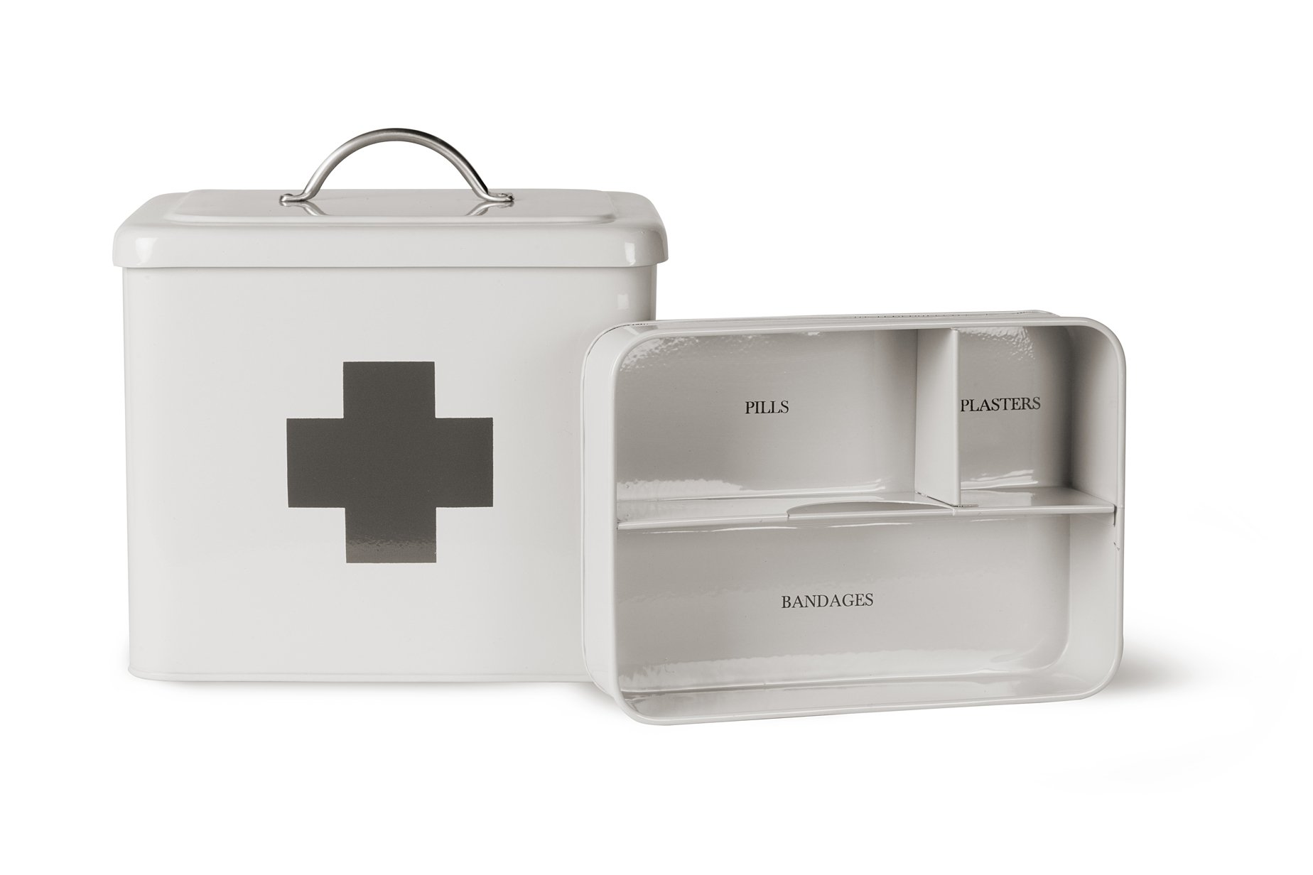 First Aid Box by Garden Trading | Crafted in Powder Coated Steel | H25 X W24 X D19cm