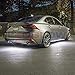 LEDGlow 4pc White Flexible Car Slimline LED Underbody Underglow Accent Neon Lighting Kit - 4 Unique Patterns - Water Resistant, Low Profile Tubes - Includes Control Box & Remote