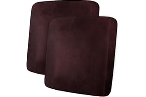 ANARACHON Leather Look Couch Cushion Covers Sofa Seat Slipcovers Sets Couches Furniture Protector for Sectional Armchair Loveseat Pets Kids Stretch Spandex Fabric (2 Cushion Loveseat, Burgundy)