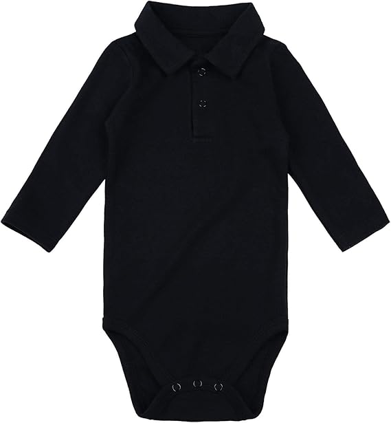 infant black polo shirt