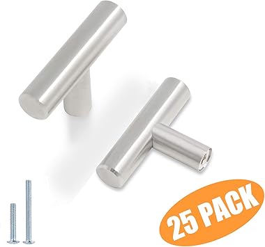 Round Stainless Steel Cabinet Knobs Drawer Handles Kitchen