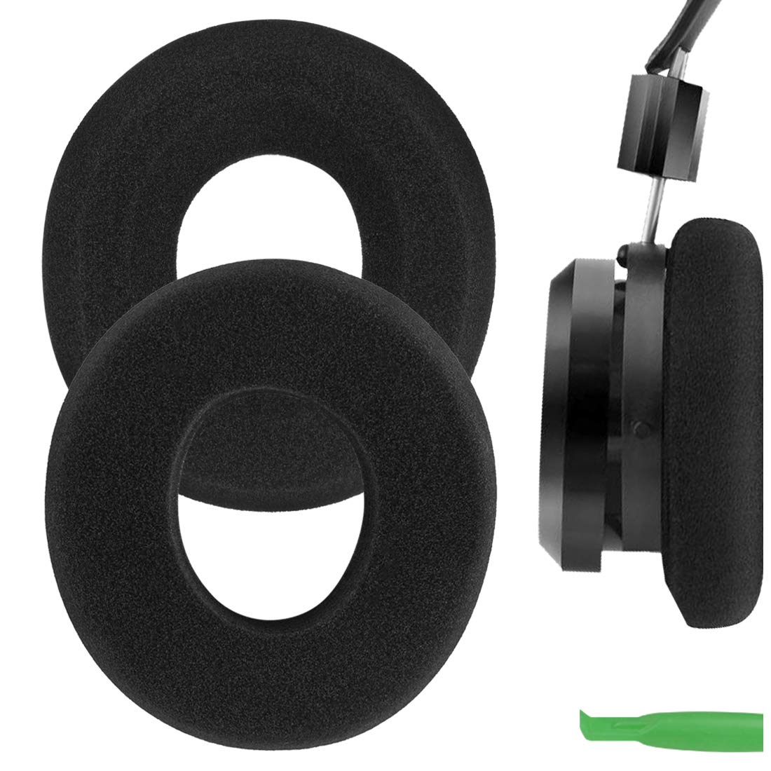 Geekria Comfort Foam Replacement Ear Pads Compatible with GRADO SR80i, SR80, SR60i SR60, SR225i, SR225, SR125i, SR125, RS2i, RS1i, GS1000i Headphones (Black)