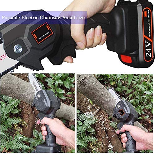 no-branded Mini Chainsaw 4 Zoll Elektrische Kettensäge ohne Schnur, rotable Kettensäge mit bürstenlosen Motoren, eine… – Bild 3