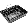 Tala Performance Extra Large Roaster with Rack, Professional Gauge Carbon Steel with Eclipse Premium Non-Stick Coating 38 cm x 32 cm x 7.5 cm