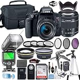Canon EOS Rebel T7i DSLR Camera Bundle with Canon EF-S 18-55mm STM Lens + 32GB Sandisk Memory + Camera Case + TTL Speedlight Flash (Good Upto 180 Feet) + Accessory Bundle
