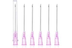 HYDDEB 100 Pack 18Ga 1.5 Inch(38mm) Lab Dispensing Needle for Scientific, Disposable Individually Packaged