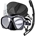 +2.0 to +5.0 Hyperopia Diving Mask Farsighted with Tempered Glass Lenses, Gear for Men Women