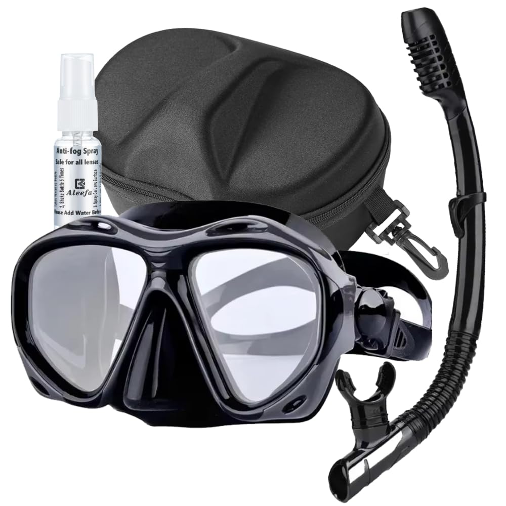 Photo 1 of +2.0 to +5.0 Diving Mask with Snorkel Tempered Glass Lenses (+2.0 with Snorkel)