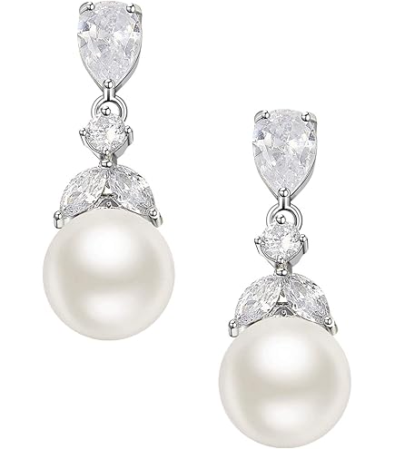 アクセサリー 5 long pearl earrings 14k Five Pearl Hoop Earrings with Pearl Drop — ANDREA LI