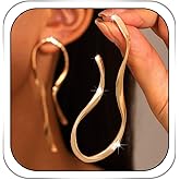 Bemous Gold Irregular Earrings Dangle Geometric Earrings for Women Asymmetrical Drop Earring