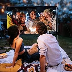 Aurzen Portable Outdoor Projector Screen with