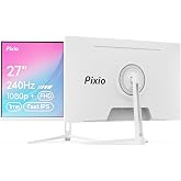 Pixio PX279 Wave White 27 inch 240Hz Refresh Rate FHD 1080p Resolution Fast IPS Panel 1ms GTG Response Time Gaming Monitor with Adaptive Sync