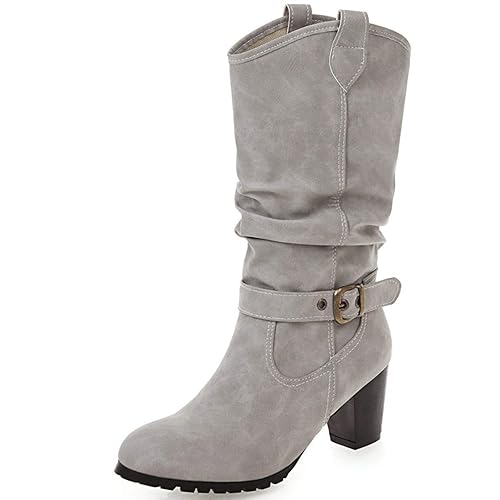 botas vaqueras de mujer con tacon alto