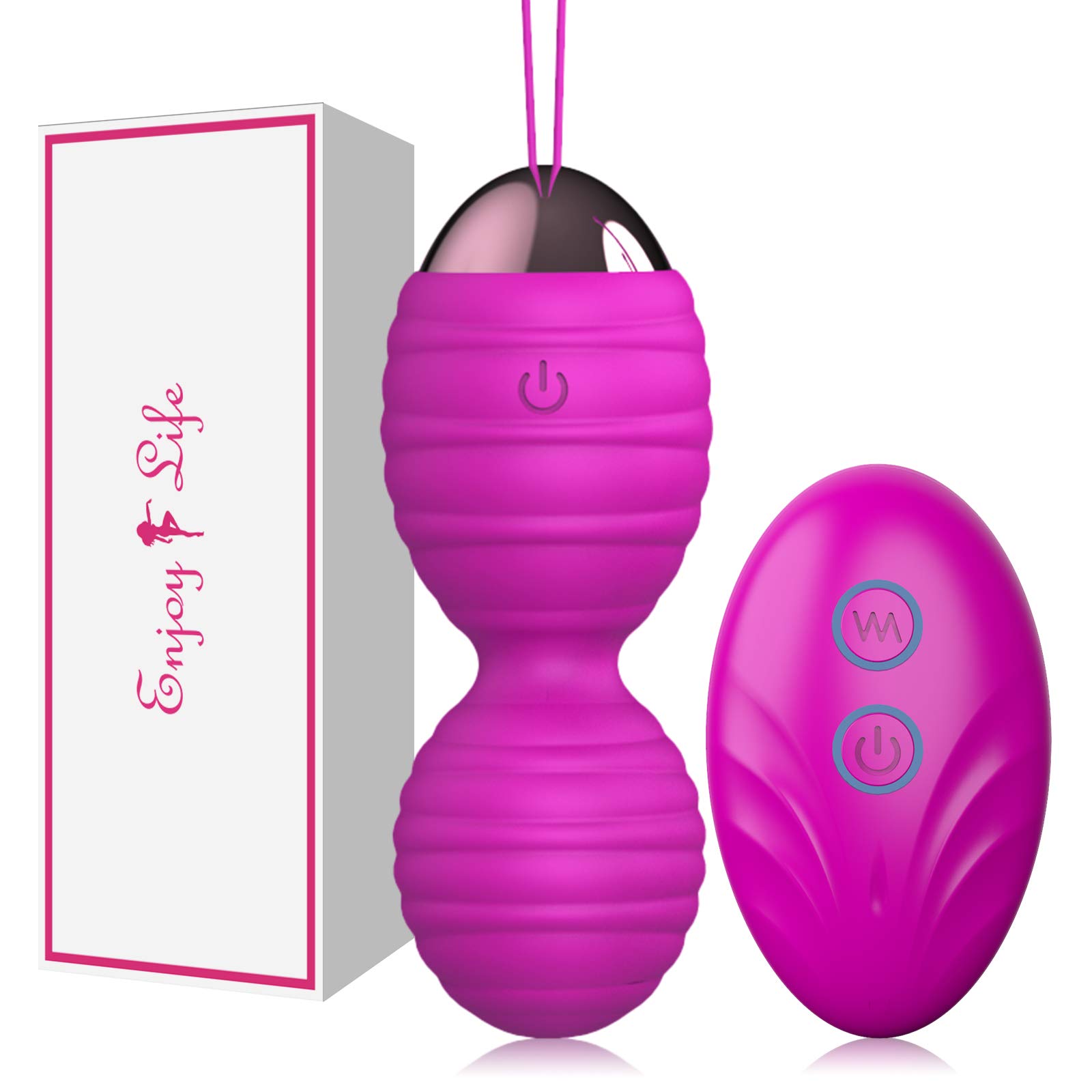 Kegel Balls Kegel Exercise Weights IPX7 Waterproof 12 Modes Remote Control for Women Bladder Control, Pelvic Floor Tightening and Exercises, Purple