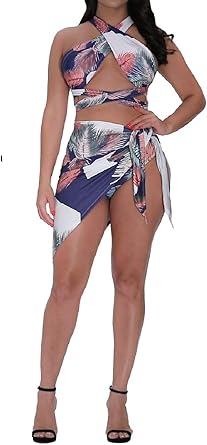 high waisted bikini with cover up