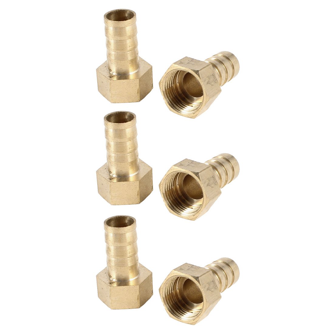 6pcs Brass Fitting 12mm Hose Barb 3/8PT Female Thread Quick Connector
