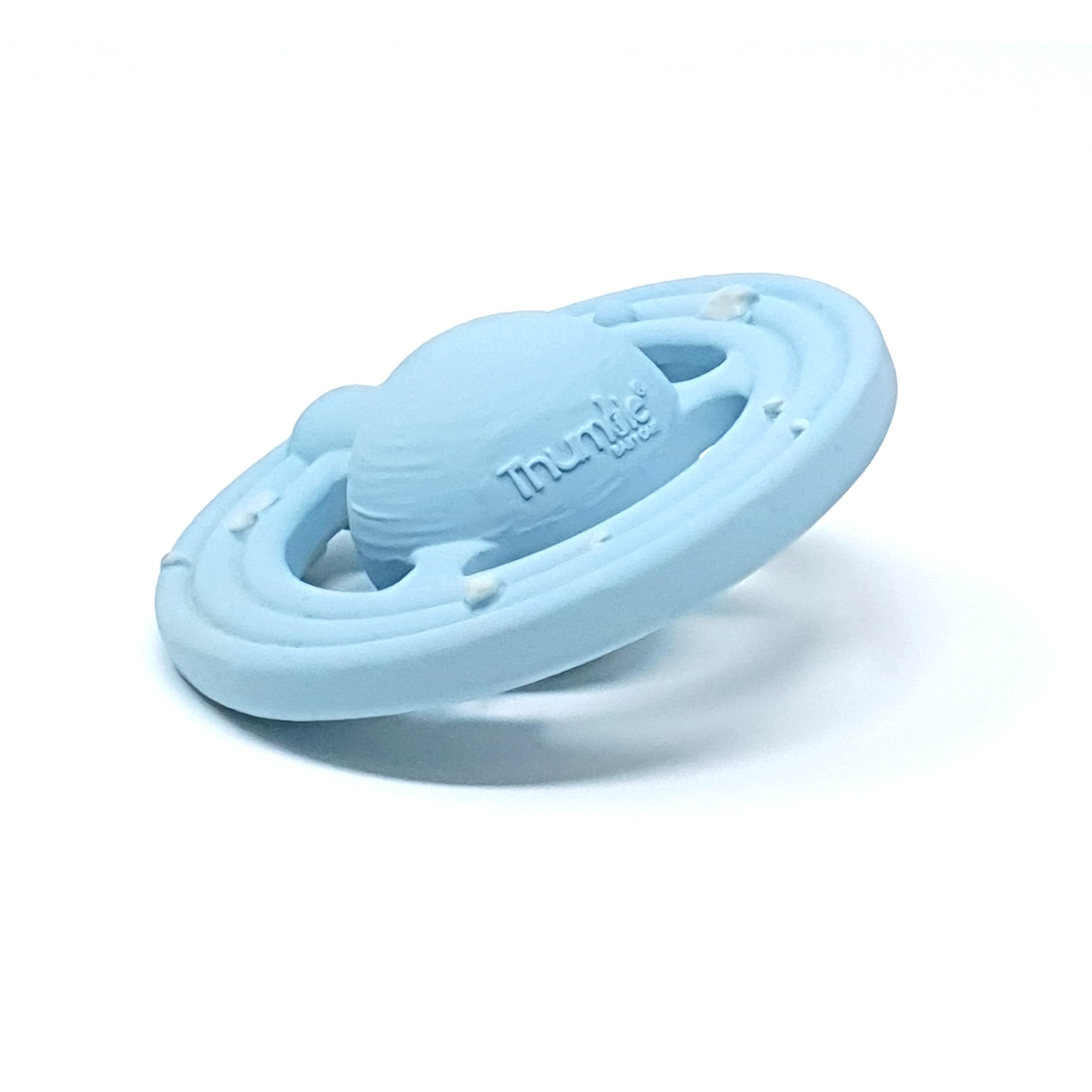 Planet Baby Toy Planet CH3W (Blue) for Teething, Bath Time and Sensory Play. Natural Rubber Teething Ring - Bath Toy - Space Toy - Grasping Toy - Unique New Baby Gift - Teething Toys for Babies