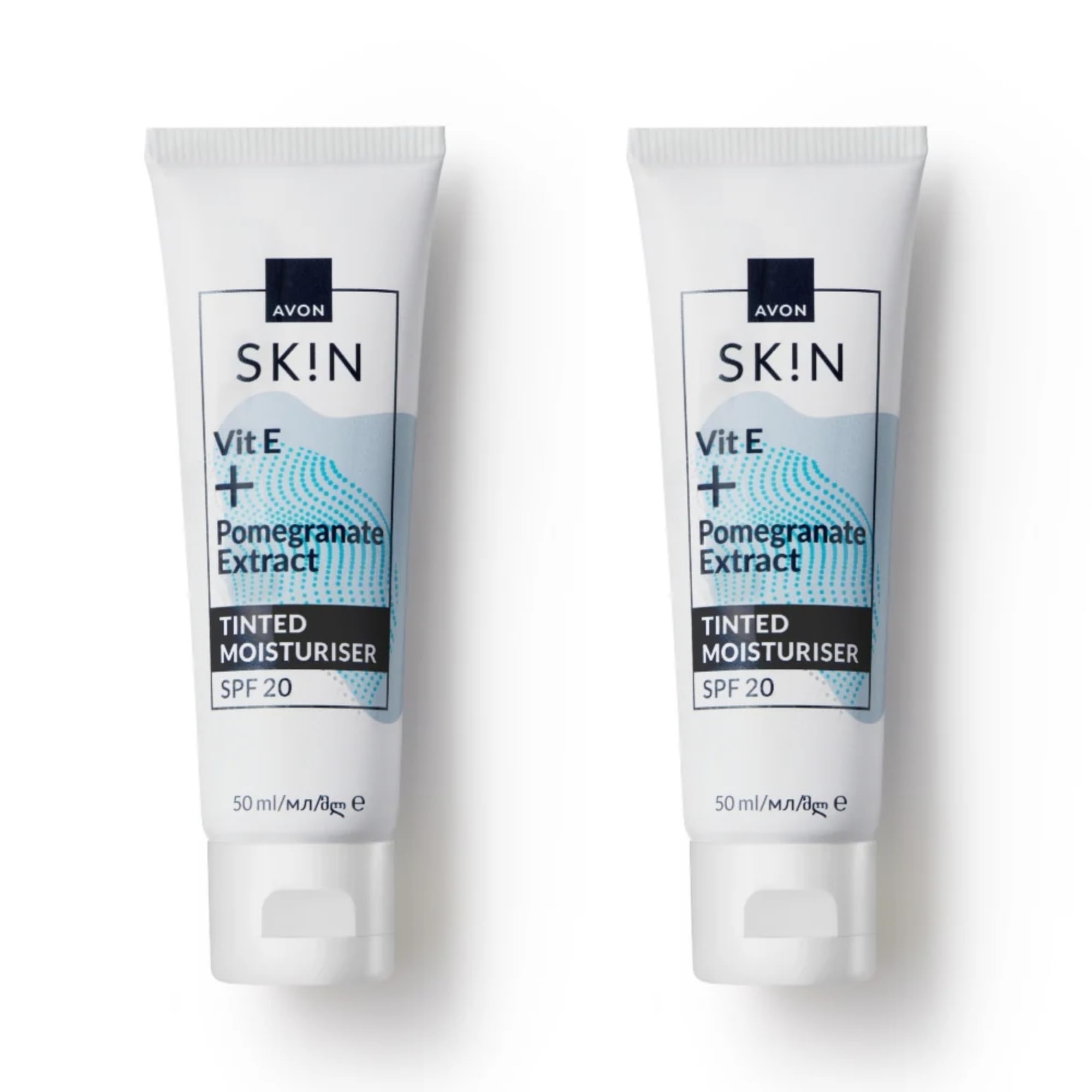 Avon Nutra Effects Radiance Tinted Moisturising Day Cream Duo SPF20, 50ml, Infused with Pomegranate Extract for Radiant Skin, Healthy-Looking Glow, Cruelty Free, Period after opening 12 Months