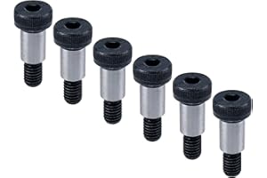 S SYDIEN 6Pcs Alloy Steel Hexagon Socket Head Shoulder Screw Bolt 1/2" Shoulder Dia 3/4" Shoulder Length 3/8"-16 UNC Thread