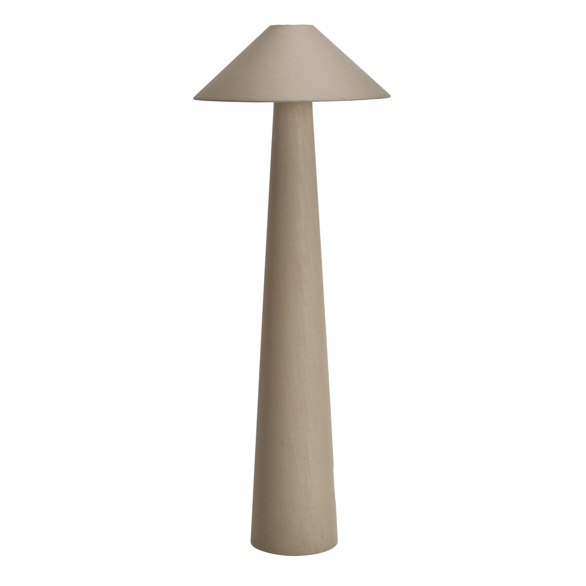 Photo 1 of **2 BOXES**Bloomingville Tall Linen Floor Lamp with Shade and Inline Foot Switch, Natural