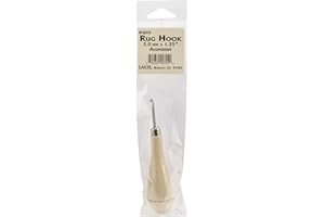 LACIS Punch Needle Rug Hook W/Wood Handle-Aluminum 3mmx1.25, Other