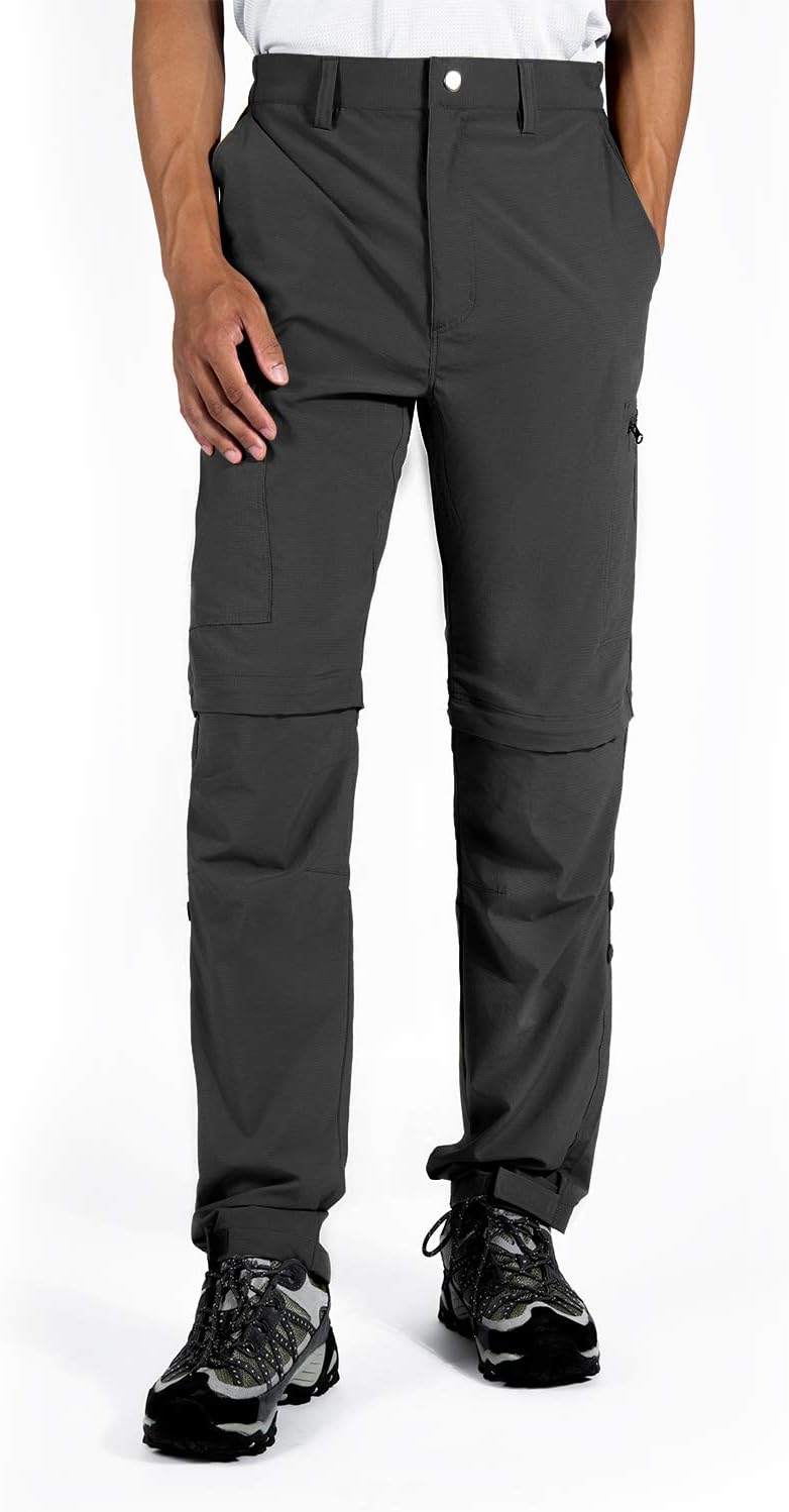 Wespornow Men's-Convertible-Hiking-Pants Quick Dry Lightweight Zip Off Breathable Cargo Pants for Outdoor, Fishing, Safari : Clothing