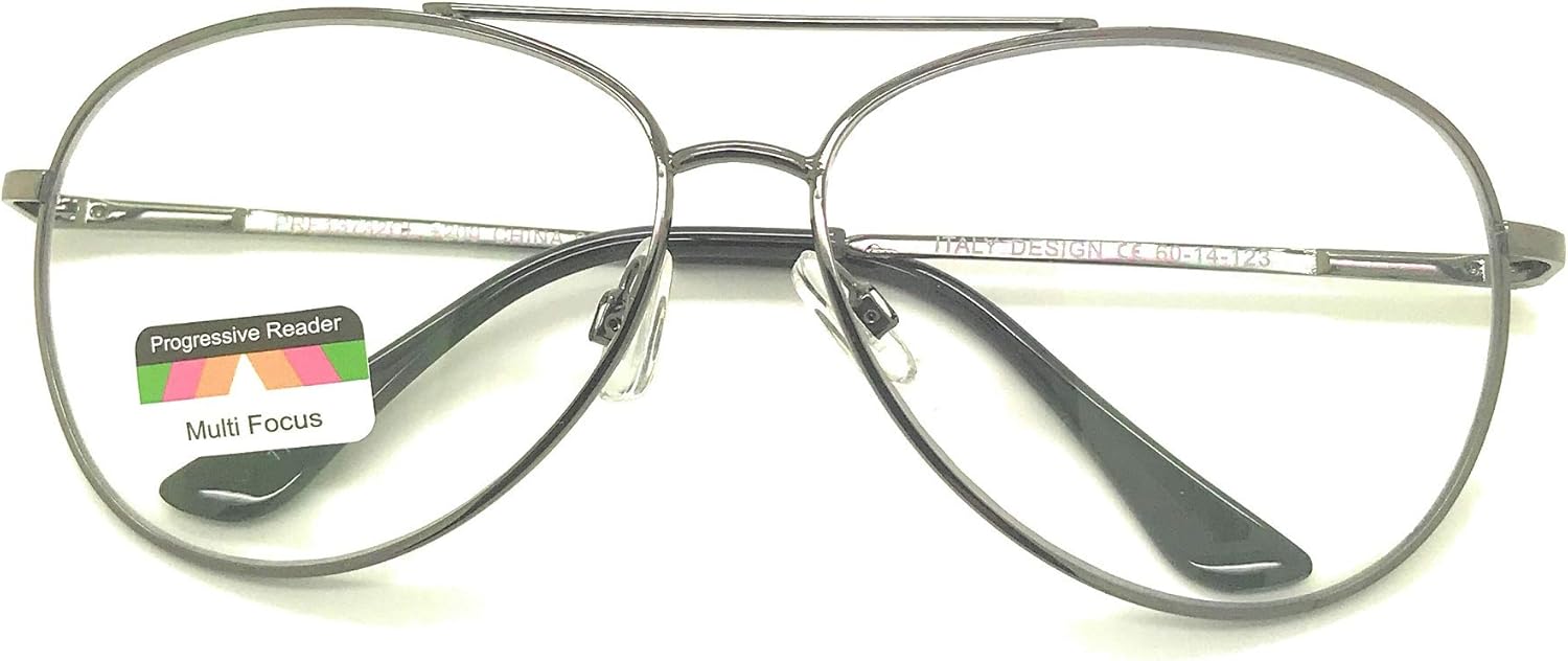 Amazon.com: Aviator Reading glasses no line bifocal progressive clear