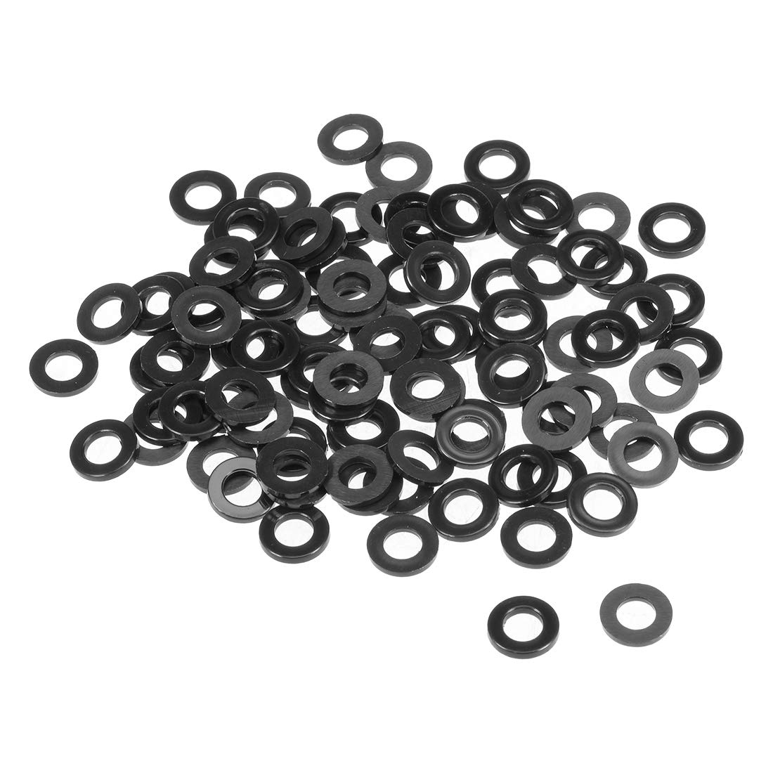 sourcing map Nylon Flat Washers 12mm OD 6mm ID 1.5mm Thickness for Faucet Pipe Water Hose, Pack of 100