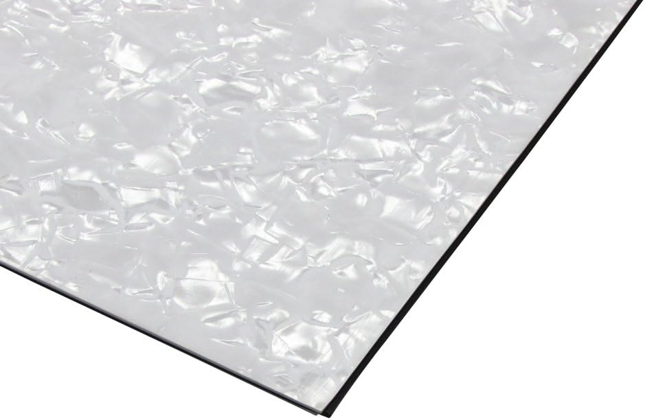 FLEOR Pickguard Material Blank Electric Guitar Scratchplate Sheet for CuSTm ST TL TE Bass Electric Guitar Guard, 4Ply White Pearl - Image 5