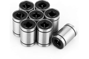 Linear Bearing, LM10UU 10mm Linear Motion Ball Bearing Bushing Linear Motion Bearing for 3D Printer CNC Parts, 8pcs