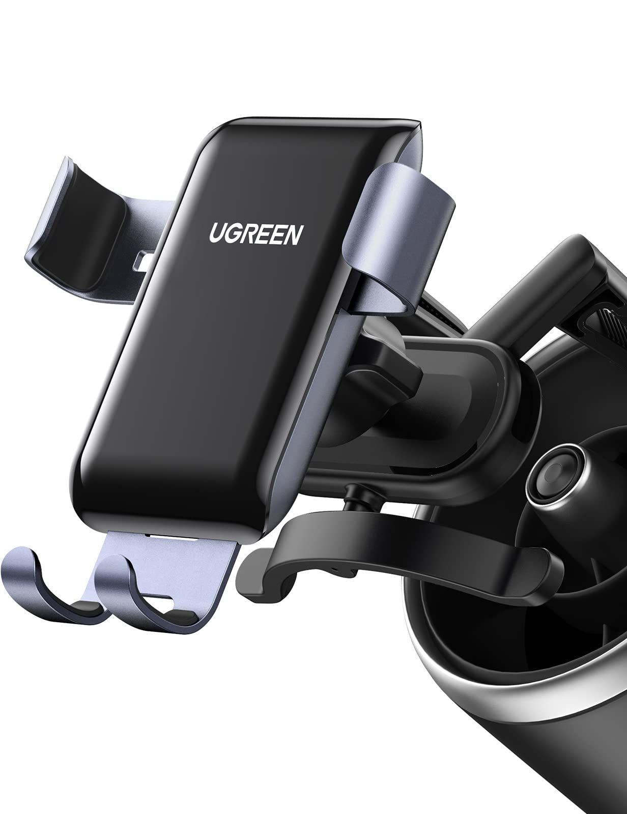 UGREEN Car Phone Holder Air Vent Gravity Phone Mount Suitable for Round Vent Compatible with iPhone 15 Pro Max 14 13 12 11 Pro Max SE XS XR, Galaxy S23 S22 S21 S20 FE S10 S9, P60 P50 P40