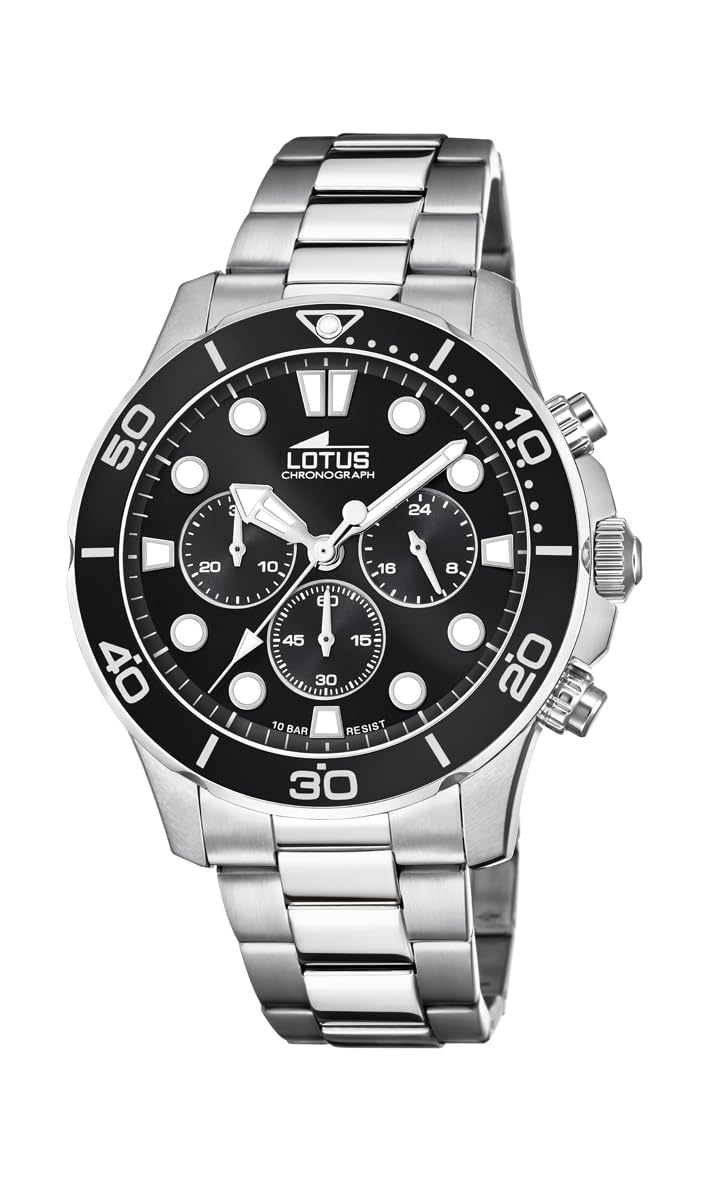 Lotus 18756/3 Men's Analogue Quartz Watch with Stainless Steel Strap