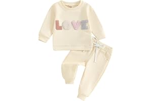 Socutebabe 2Pcs Set Infant Baby Girl Fall Clothes Daddys Girl Long Sleeve Crewneck Sweatshirt+Joggers Pants Winter Outfit Set