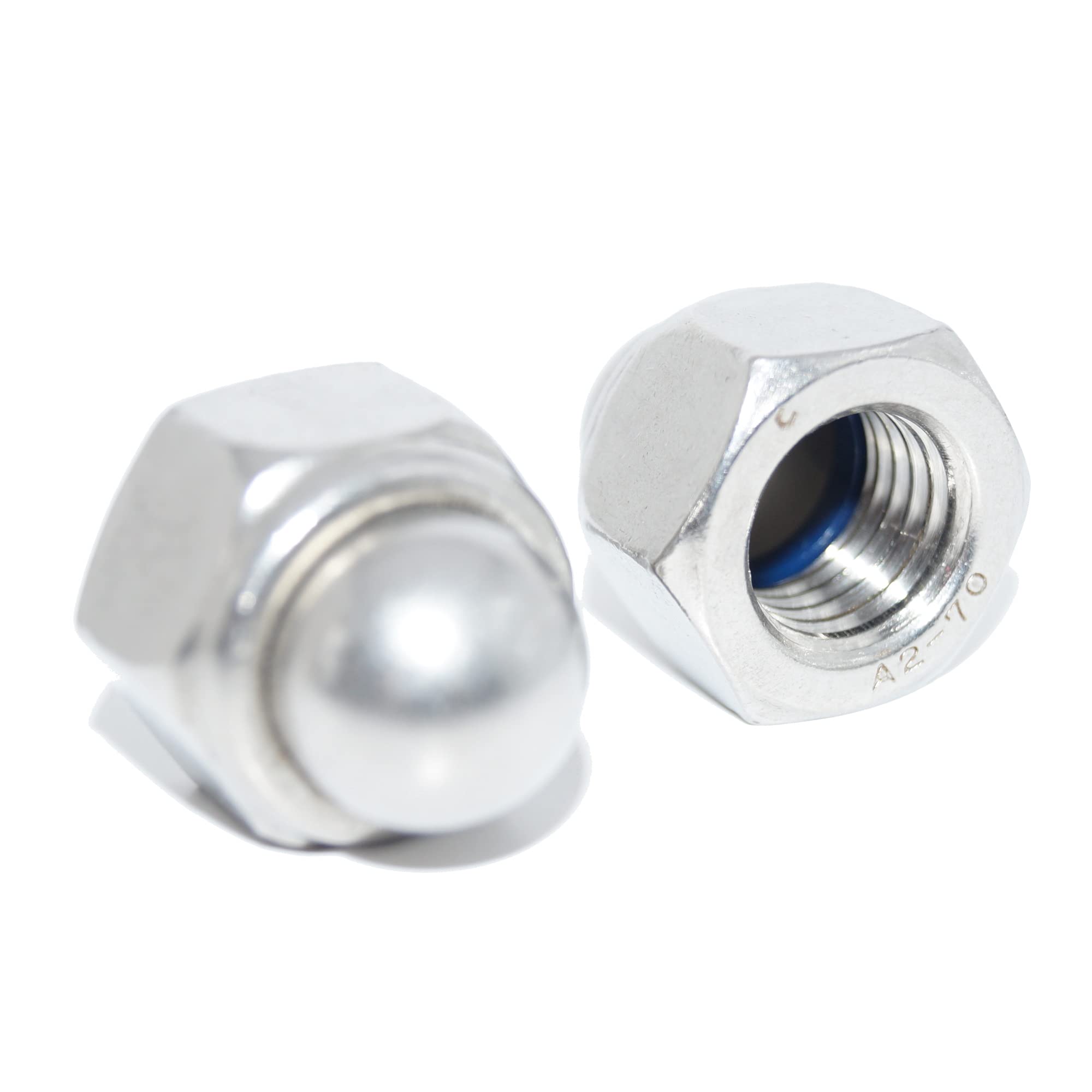 Acorn Nuts M10 Pack of 6 Hexagonal Cap Nuts Self-Locking DIN 986 A2 Stainless Steel