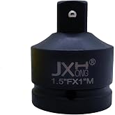 1-1/2" Drive Impact Socket Adapter, 1-1/2" F to 1" M | Heat Treated Cr-Mo Steel, Heavy Duty, For Hydraulic Impact Wrench