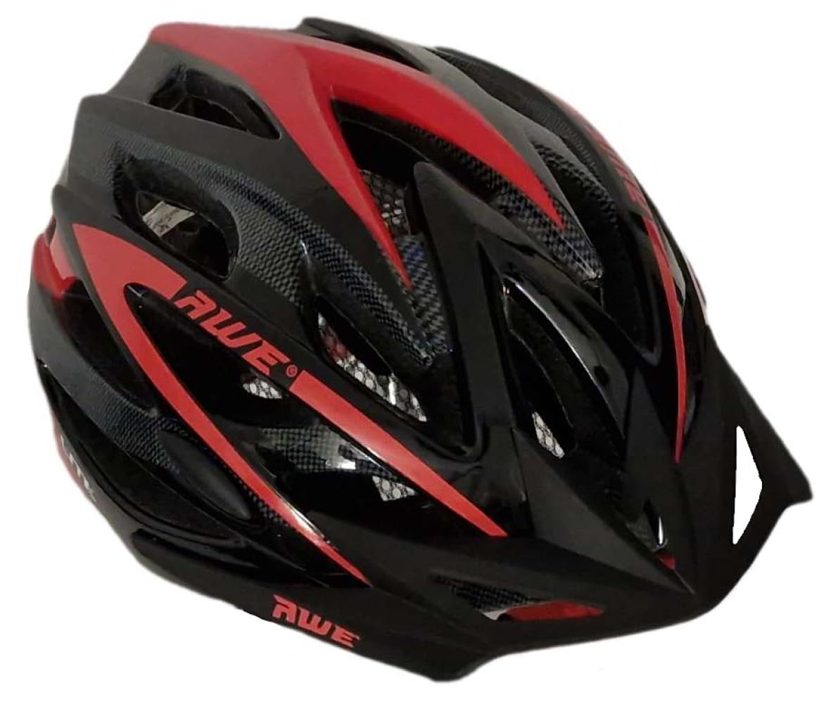 AWE AeroLite Men's Bicycle Helmet - Black/Red, Size 58-61