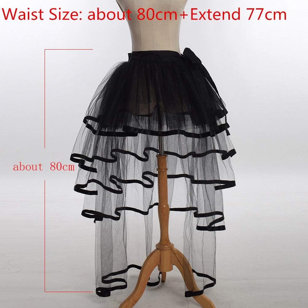 GRACEART Steampunk Bustle Tutu Belt Black Lace Underskirt (Black edge) - Image 3
