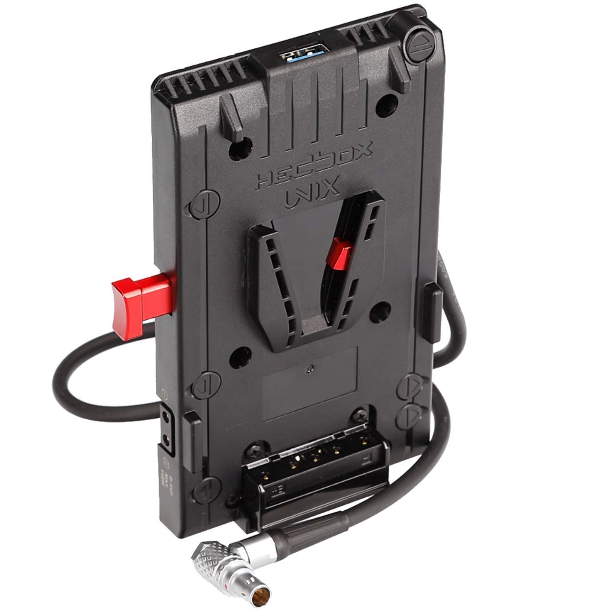 HEDBOX UNIX-0BL - V-Mount Battery Adapter Plate, 3x D-Tap & USB, for Z-Cam E2-S6, E2-F6, E2-F8 and TERADEK