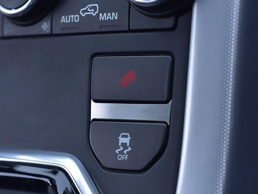 Evoque 2011-2018 Decor Between Center Switches Cover - 1pc Stainless Steel Plate Interior Dashboard Dash Trim Kit Accessories