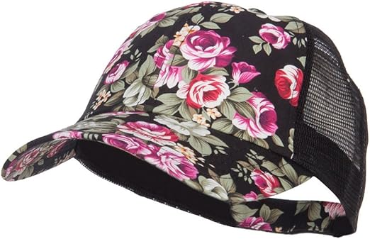 floral trucker hat
