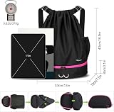 RYACO Drawstring Backpack Sports Gym Bag Large Water Resistant with Pockets view 4