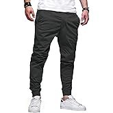 HOTake Men's Joggers Casual Lightweight Elastic Waist Drawstring Hiking Chino Pants Men