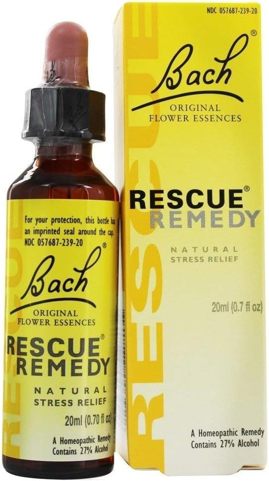 Bach Original Flower Remedies, Rescue Remedy, Natural Stress Relief, 0.7 fl oz (20 ml)