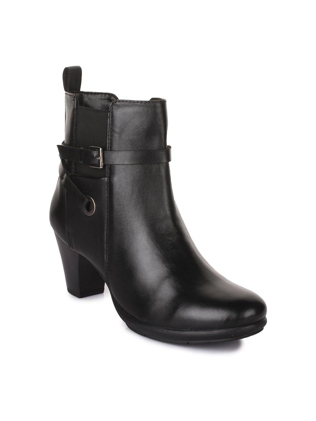 bruno manetti women (ay-110) black synthetic leather heeled boots