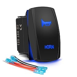 Horn Momentary Rocker Switch 5Pin Laser On/Off Blue