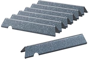 AJinTeby Porcelain Enameled Flavorizer Bars for Most Weber Genesis II/LX 400 Gas Grills (2013-2017Y), Replacement Parts for Weber 66033/66796, Set of 7