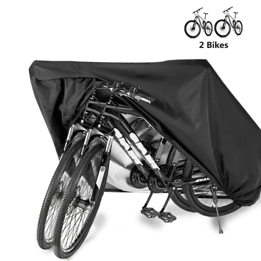 Bike Bicycle Cover Waterproof Outdoor Motorcycle Covers XL XXL for 2/3 Bikes Dust Rain Wind Snow Proof Lock Hole for Mountain Road Electric Bike