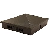 Nuvo Iron PCP02 3 1/2" Pyramid Post Cap, 3-1/2 x 3-1/2 inch, Black